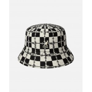 Barbed Check Bucket - Black/Cream